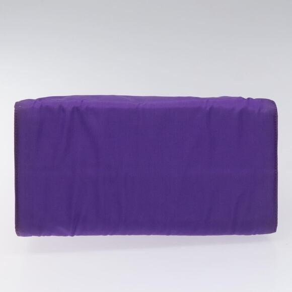 PRADA Hand Bag Nylon Purple Gold - Picture 9 of 12